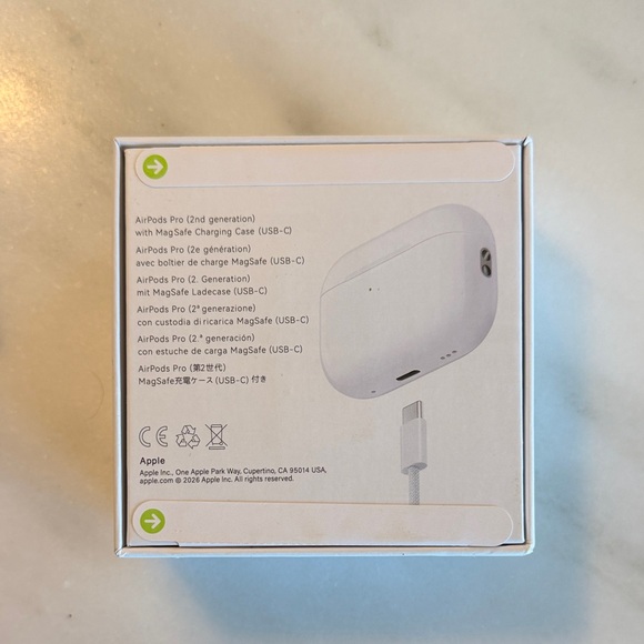 Apple White AirPods Pro 2 Earbud Headphones - Picture 4 of 4